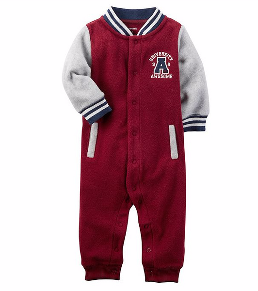 Carter s Boys University Awesome Fleece Jumpsuit Magical Dragonflies