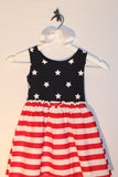 Toddler Girls American Sleeveless Stars And Stripes Dress