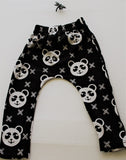 2 Piece Panda Long Sleeve With Print Harem Pants