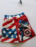 Boys Marvel Captain America Swim Trunks