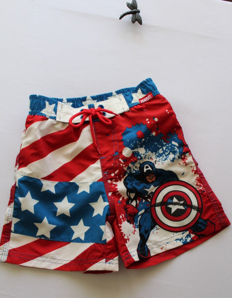 Boys Marvel Captain America Swim Trunks