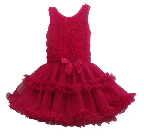 Popatu Girls Red Soutache Tutu Dress