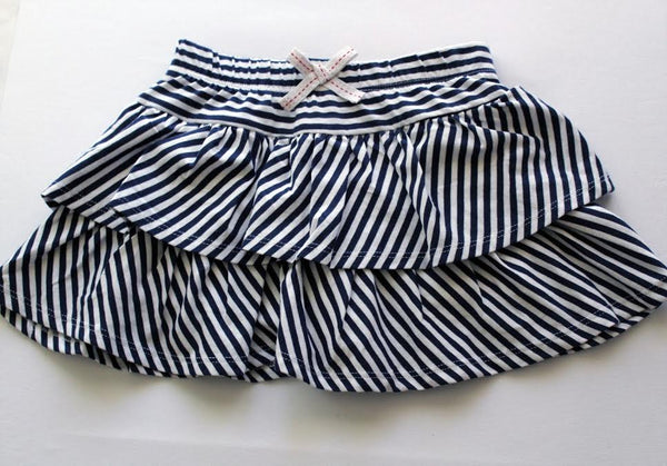 Girls American Stripe Print Tiered Skirt